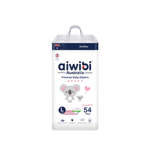 [Light Feather/L/54] Aiwibi Light Feather Premium Baby Diapers Size L 54 Pcs