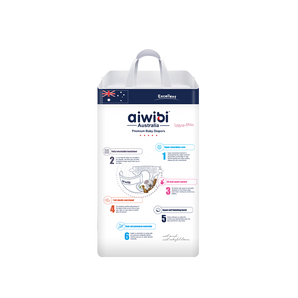 [Light Feather/M/62] Aiwibi Light Feather Premium Baby Diapers Size M 62 Pcs