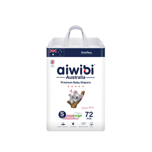 [Light Feather/S/72] Aiwibi Light Feather Premium Baby Diapers Size S 72 Pcs